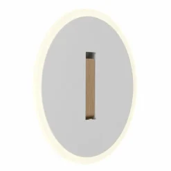 Lampes En Bois-Luminaires Globo Lighting Avery Applique murale LED Brun foncé, Blanc, 1 lumière