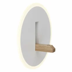 Lampes En Bois-Luminaires Globo Lighting Avery Applique murale LED Brun foncé, Blanc, 1 lumière