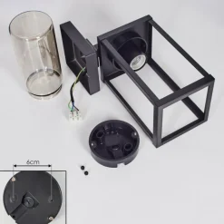 Suspension Verre Fumé-hofstein Avete Lampe murale d´extérieur Noir, 1 lumière