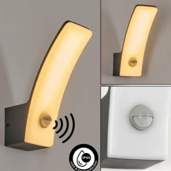 hofstein Azia Lampe murale d´extérieur LED Anthracite, 1 lumière, Détecteur de mouvement