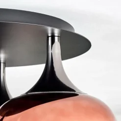 hofstein Azurara Plafonnier Chrome, Noir, 3 lumières