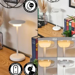 hofstein Baigorrita Lampe à poser LED Blanc, 1 lumière