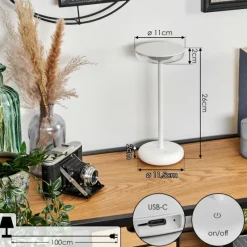 hofstein Baigorrita Lampe à poser LED Blanc, 1 lumière