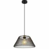 Lampes Dorées-Luminaires Globo Lighting Baku Suspension Noir, 1 lumière