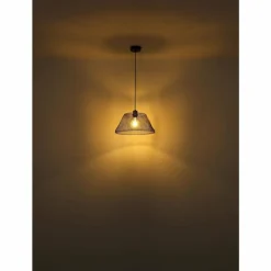 Lampes Dorées-Luminaires Globo Lighting Baku Suspension Noir, 1 lumière