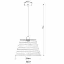 Lampes Dorées-Luminaires Globo Lighting Baku Suspension Noir, 1 lumière