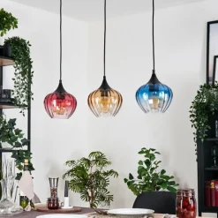 hofstein Ballebro Suspension, Suspension Noir, 3 lumières