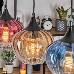 hofstein Ballebro Suspension, Suspension Noir, 3 lumières