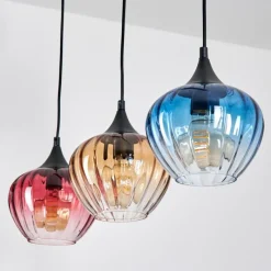 hofstein Ballebro Suspension, Suspension Noir, 3 lumières