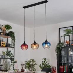 hofstein Ballebro Suspension, Suspension Noir, 3 lumières