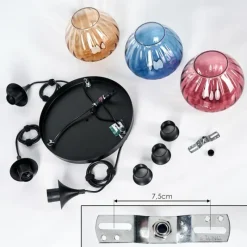 hofstein Ballebro Suspension, Suspension Noir, 3 lumières