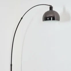 hofstein Baloca Lampadaire Chrome, Noir, 1 lumière