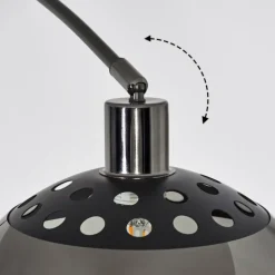 Lampes Vintages & Rétros-hofstein Baloca Lampadaire Chrome, Noir, 1 lumière