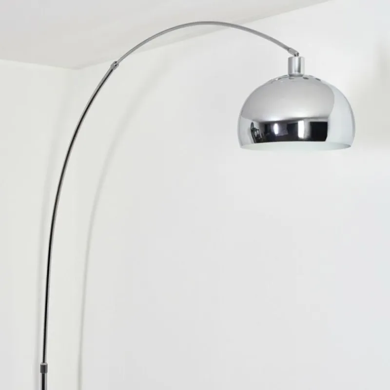 hofstein Baloca Lampadaire Chrome, Noir, 1 lumière