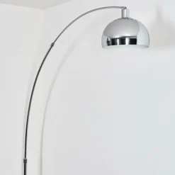 hofstein Baloca Lampadaire Chrome, Noir, 1 lumière