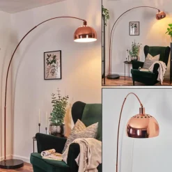 hofstein Baloca Lampadaire Cuivre, Noir, 1 lumière