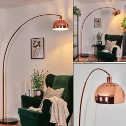 hofstein Baloca Lampadaire Cuivre, Noir, 1 lumière