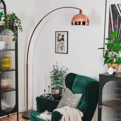 hofstein Baloca Lampadaire Cuivre, Noir, 1 lumière