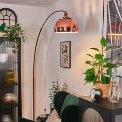 hofstein Baloca Lampadaire Cuivre, Noir, 1 lumière