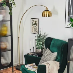 Lampes Dorées-hofstein Baloca Lampadaire Laiton, Noir, 1 lumière