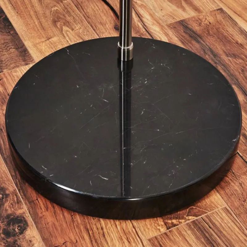 hofstein Baloca Lampadaire Nickel mat, Noir, 1 lumière