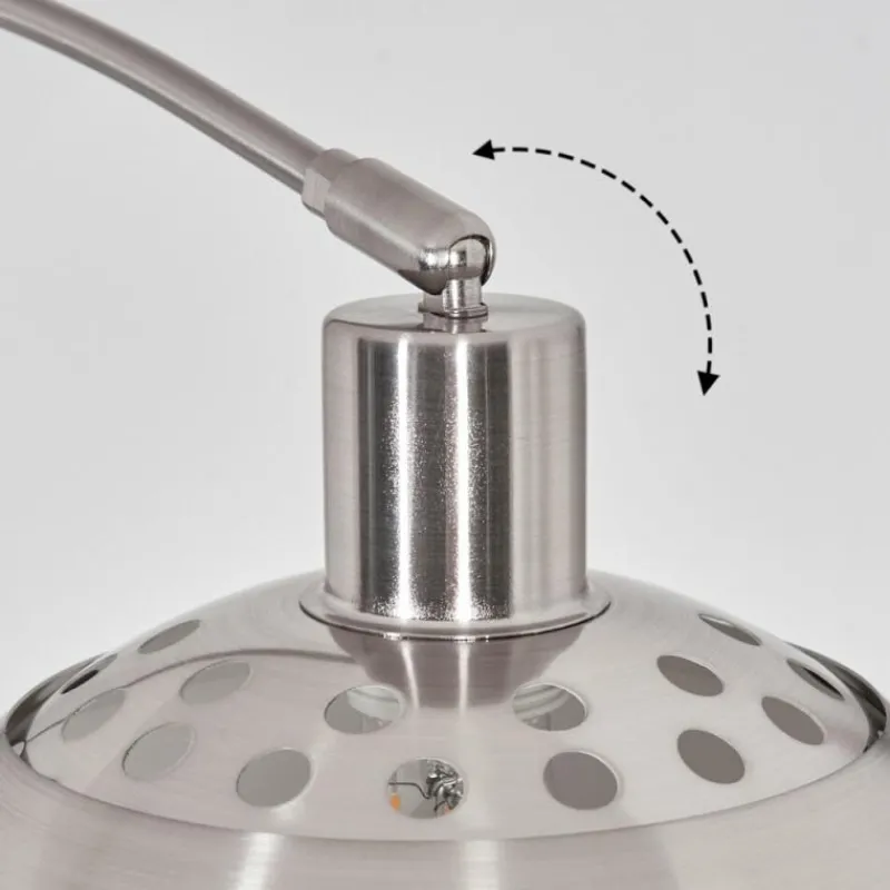 hofstein Baloca Lampadaire Nickel mat, Noir, 1 lumière