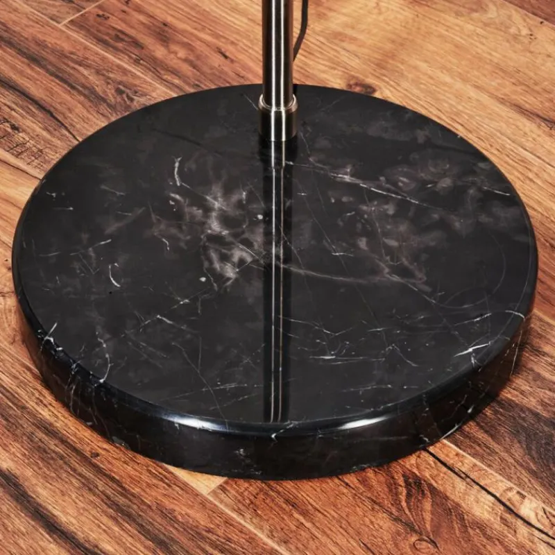 hofstein Baloca Lampadaire Nickel mat, Noir, 1 lumière