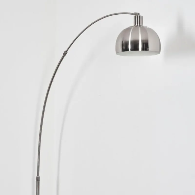 hofstein Baloca Lampadaire Nickel mat, Noir, 1 lumière
