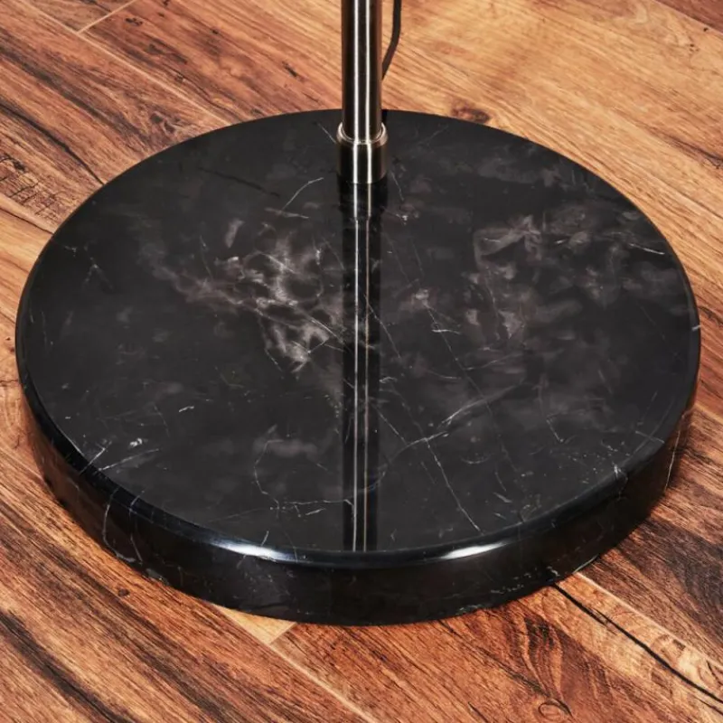 hofstein Baloca Lampadaire Nickel mat, Noir, 1 lumière