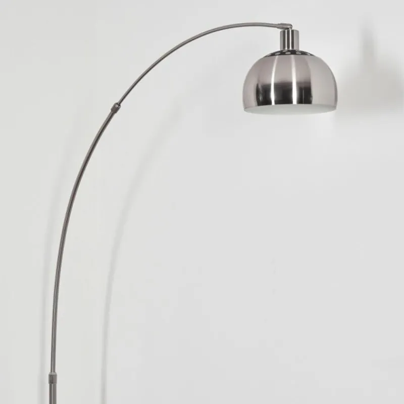 hofstein Baloca Lampadaire Nickel mat, Noir, 1 lumière