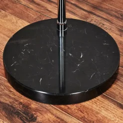 hofstein Baloca Lampadaire Nickel mat, Noir, 1 lumière