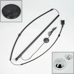 hofstein Baloca Lampadaire Noir, 1 lumière