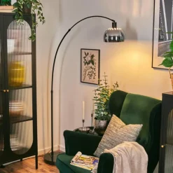 hofstein Baloca Lampadaire Noir, 1 lumière