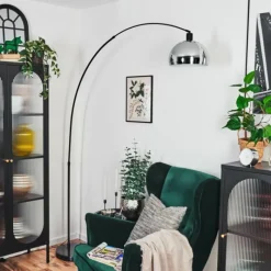 Lampes Vintages & Rétros-hofstein Baloca Lampadaire Noir, 1 lumière