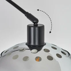 Lampes Vintages & Rétros-hofstein Baloca Lampadaire Noir, 1 lumière