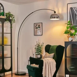 Lampes Vintages & Rétros-hofstein Baloca Lampadaire Noir, 1 lumière