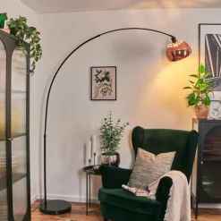 hofstein Baloca Lampadaire Noir, 1 lumière