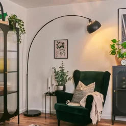 hofstein Baloca Lampadaire Noir, 1 lumière