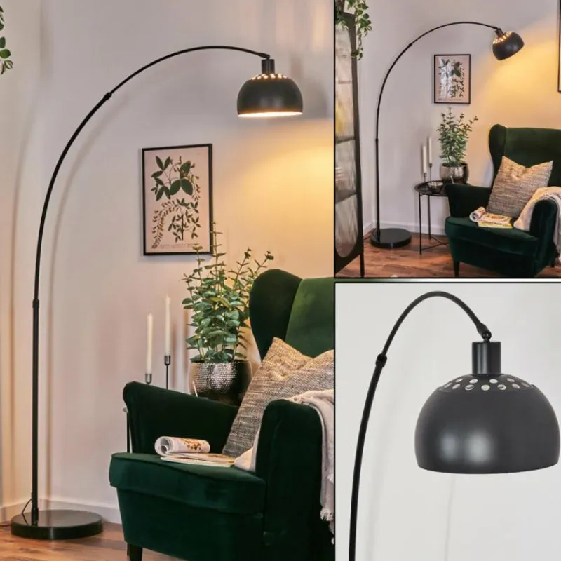 hofstein Baloca Lampadaire Noir, 1 lumière