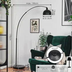 hofstein Baloca Lampadaire Noir, 1 lumière