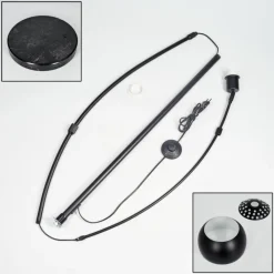 hofstein Baloca Lampadaire Noir, 1 lumière