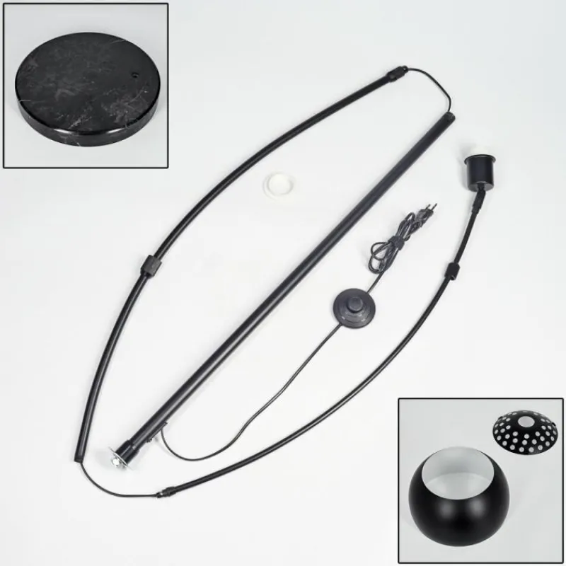 hofstein Baloca Lampadaire Noir, 1 lumière