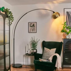 Lampes Dorées-hofstein Baloca Lampadaire Noir, 1 lumière