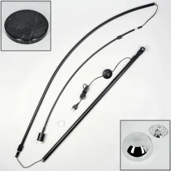 hofstein Baloca Lampadaire Noir, 1 lumière