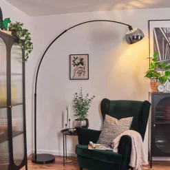 hofstein Baloca Lampadaire Noir, 1 lumière