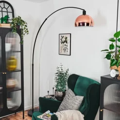 Lampes Vintages & Rétros-hofstein Baloca Lampadaire Noir, 1 lumière