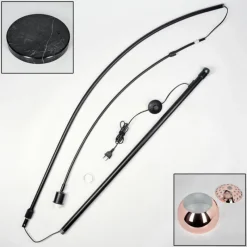 Lampes Vintages & Rétros-hofstein Baloca Lampadaire Noir, 1 lumière