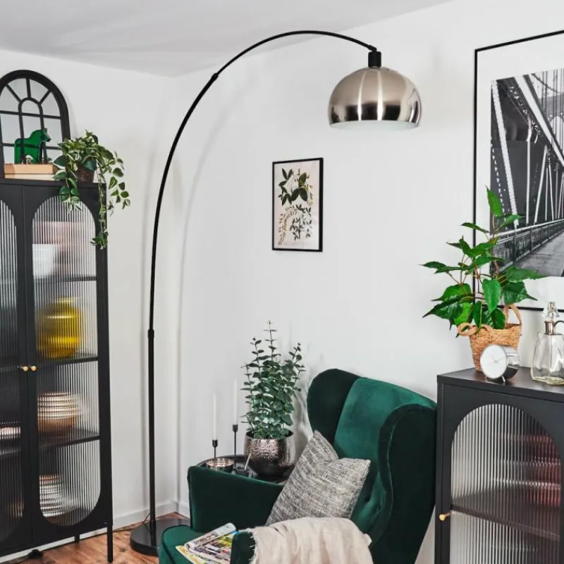 hofstein Baloca Lampadaire Noir, 1 lumière