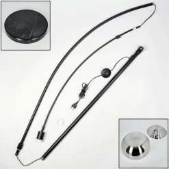 hofstein Baloca Lampadaire Noir, 1 lumière