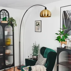 Lampes Dorées-hofstein Baloca Lampadaire Noir, 1 lumière